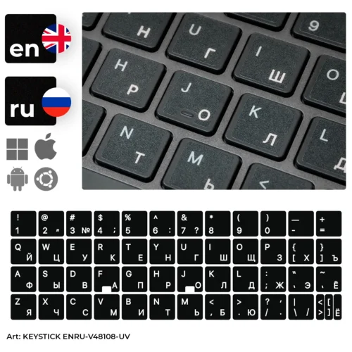 Наклейки на клавиатуру для руссификации